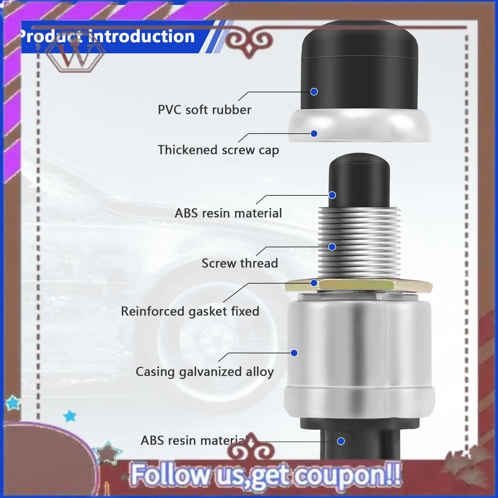

A57E-12V 50A Водонепроницаемый переключатель с кнопкой для автомобилей, лодок, гусеничный звуковой сигнал, запуск двигателя, стартер
