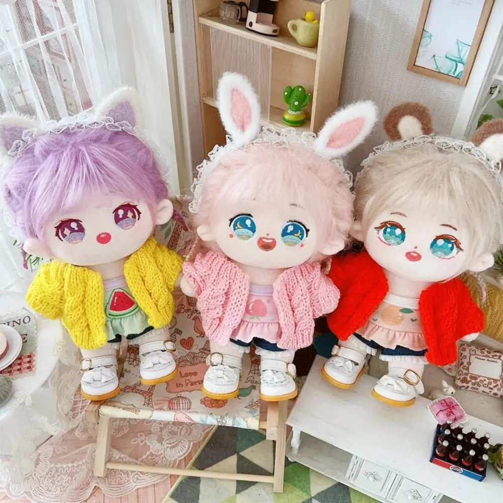 20cm BJD Doll Sweater Dress Pants Fashion Knitted Coat Cardigans Sweaters Outfits Winter Tops Knitwear for Idol Dolls Clothes