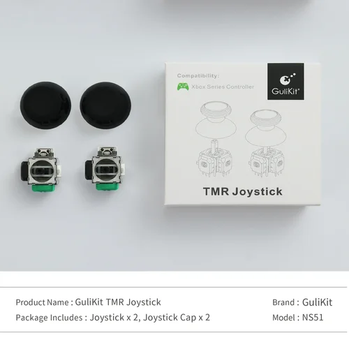 Imagen 2 del producto 10 Pares de Joysticks Electromagnéticos GuliKit TMR con Tapas para Controles de PS4, PS5, Switch Pro y Xbox Series, Accesorios de Reparación para Juegos
