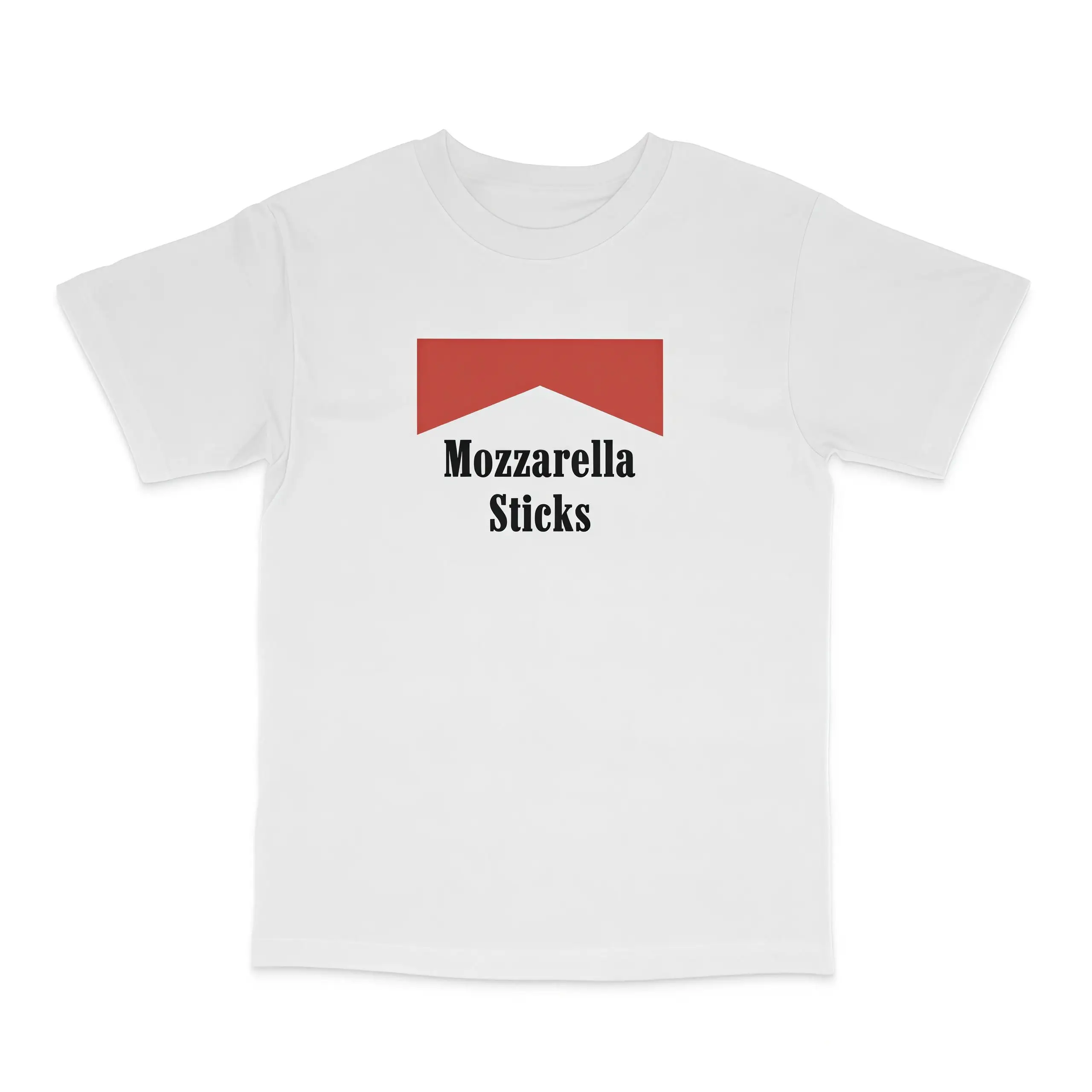 

Food - Themed T - Shirt With "Mozzarella Sticks" Text And Graphic