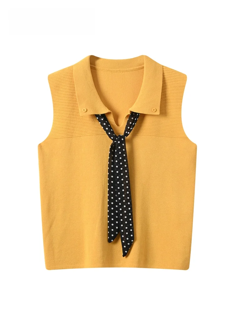 

CaraCLUB plus Size Sleeveless Vest Women's Summer New Fashionable Versatile Slimming Inner Wear Top Casual Style Striped Pattern