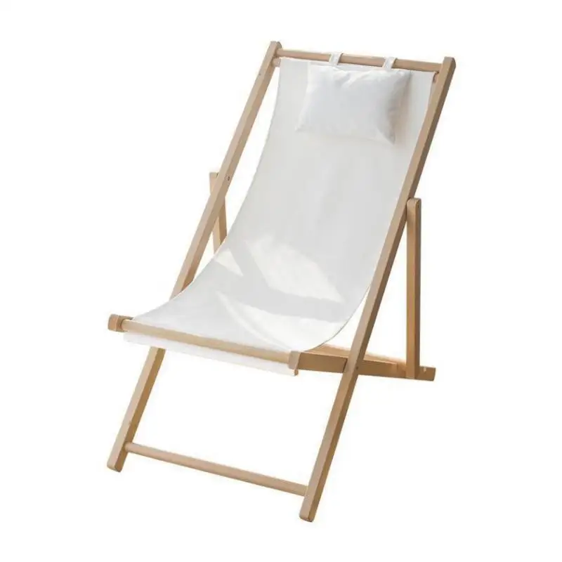 Outdoor Beach Folding Arm Chair Wooden Recliner