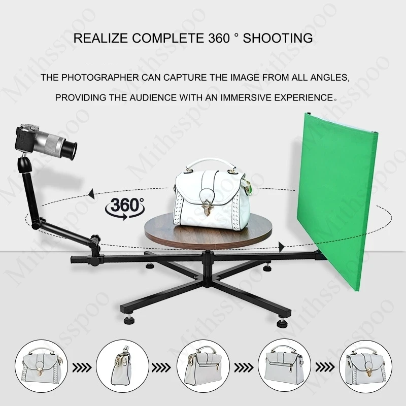 360° Surround Shooting Table Panoramic Rotation Video Stand Professional Photography Platform Studio Photo Booth Turntable