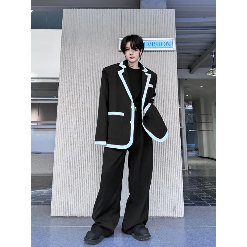 

SuperAen 2024 New Spring Autumn Black White Suit Blazer Suit Pants Two Piece Set for Women