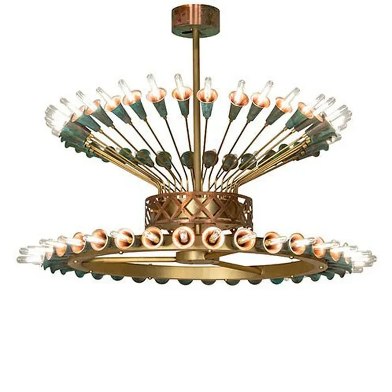 French Retro Chandelier European Style Crystal Pendant Light for Living Room Villa Hotel Palace Decor Atmospheric Ceiling