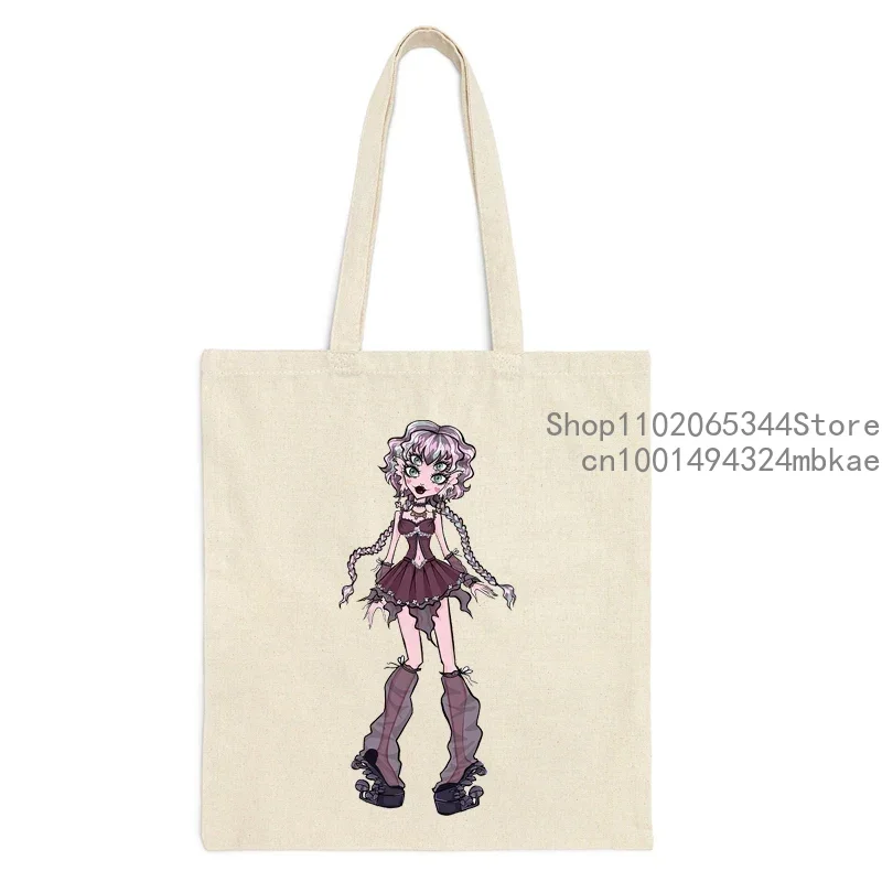 New Melanie Martinez Series Women Tote Bag Hip Hop Gothic Canvas Eco Handbag High Capacity Fashion Melanie Martinez Shoulder Bag