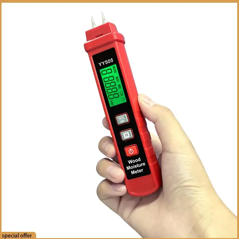 A68Z GN602 เครื่องวัดความชื้นไม้ 0- 58% เครื่องวัดความชื้นไม้ Max/Mini Value Building Material