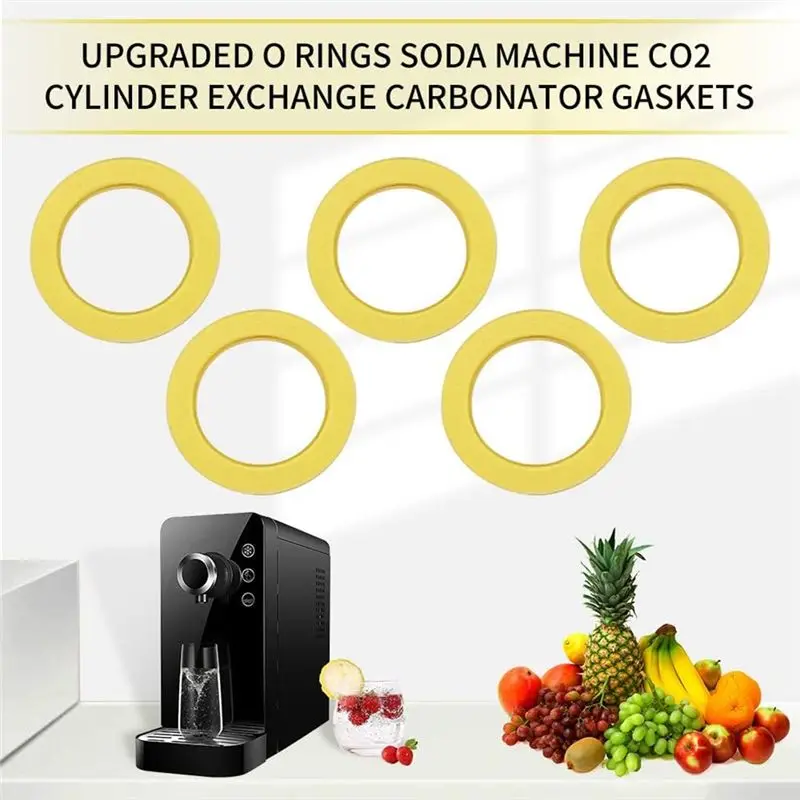 A93E-CO2 Cylinder Seals Sodastreams DUO Terra ART Soda Machine Seals Replacement Gaskets 5 Pcs