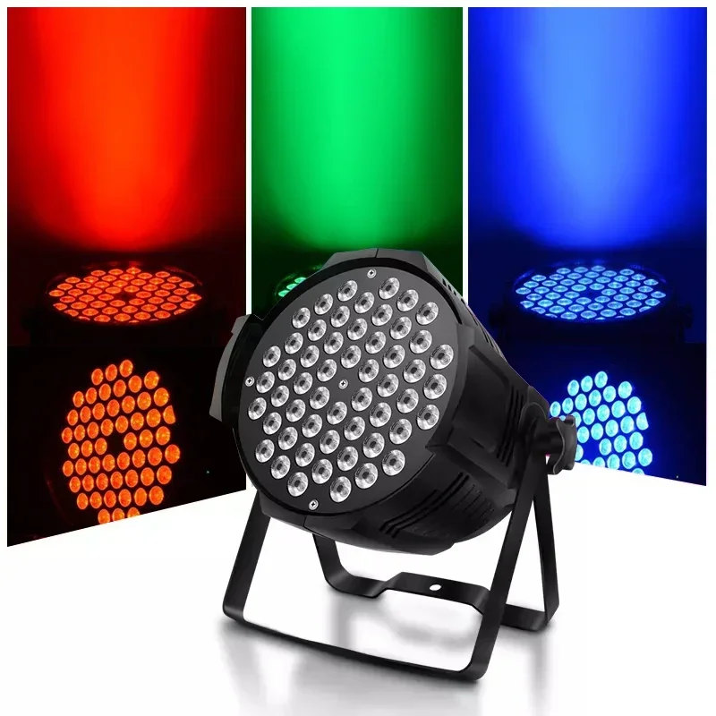 54 *3w rgbw 3in1 54pcs led dj mini flat battery par dmx sound control can stage light waterproof led par lights