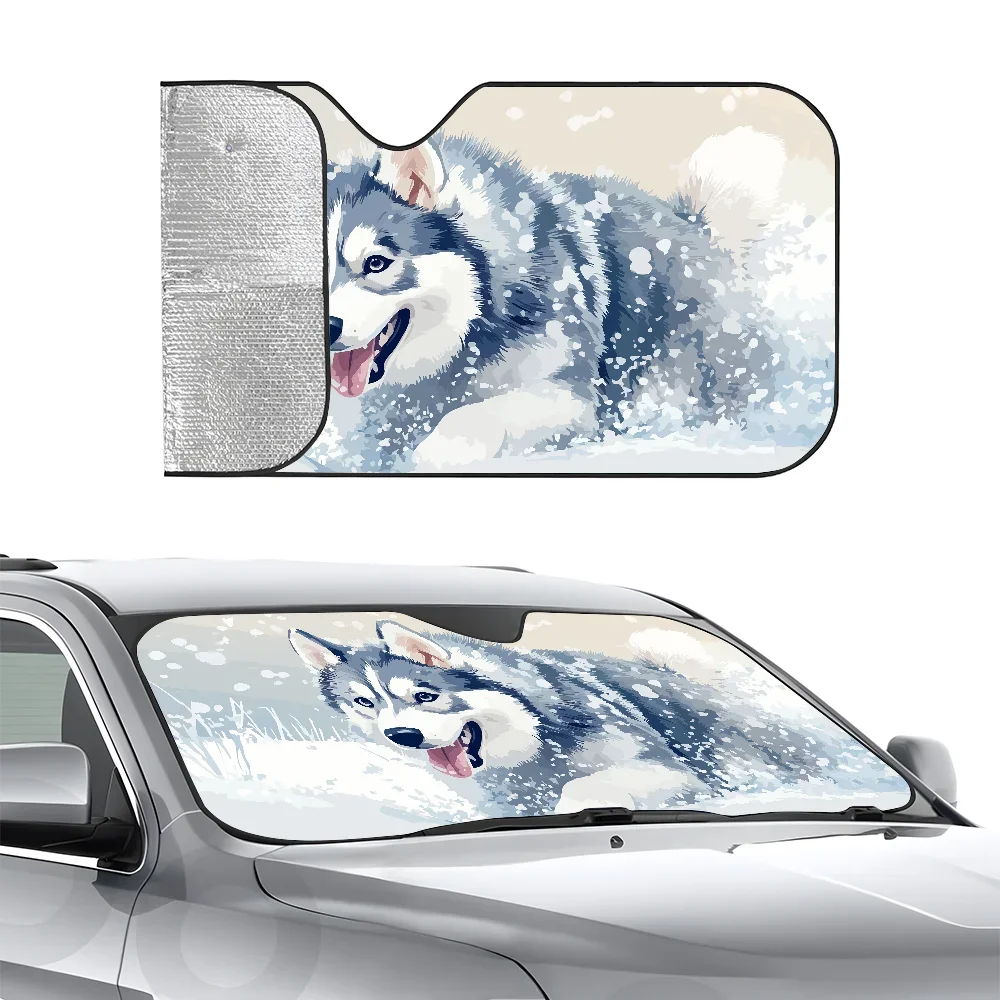 

Husky Dog автомобильный солнцезащитный козырек теплоизоляционная алюминиевая пленка лобовое стекло солнцезащитные козырьки УФ-лучи блоки автомобильный солнцезащитный козырек протектор
