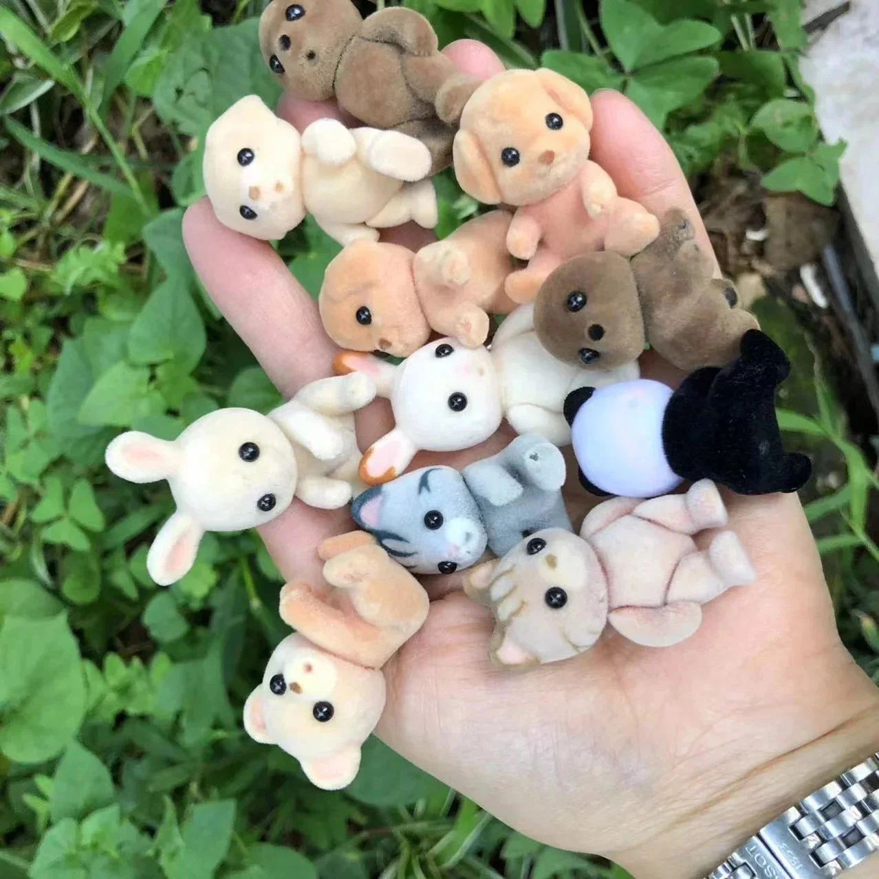 

20/50/100pcs Flocking Animals Partial Defective Bulk Cargo Wholesale Of Dolls Blend Random Pendant Cartoon Cute 3D Fluffy Doll