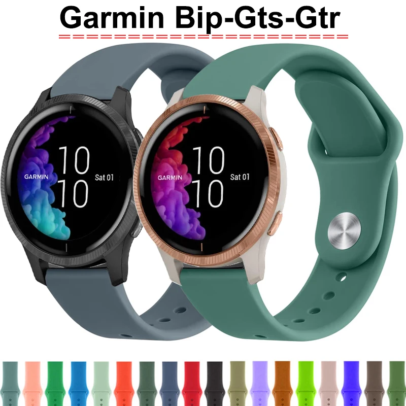 

Ремешок силиконовый для наручных часов Garmin Vivoactive 3 4 Band, браслет-браслет пришен 2 2s SQ Forerunner 645 Fenix 6 5 Pro, 20 мм 22 мм