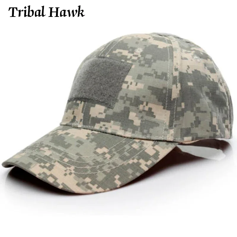 Men's Baseball Cap Tactical Camouflage Snapback Hat Airsoft Paintball Camping Outdoor Casual Camo Caps