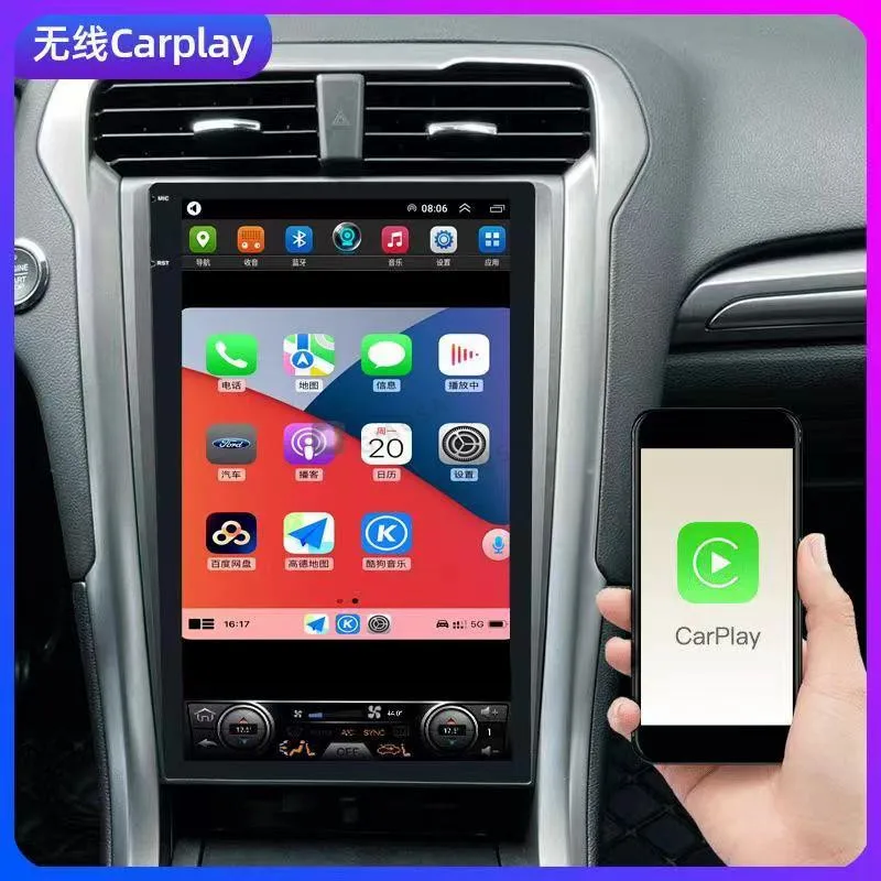 Carplay Car Radio Android Gps Car Accessories Car 8+256gb Tesla Screen Car Radio Stereo For Ford Mondeo Fusion Mk5 2013-2018 And