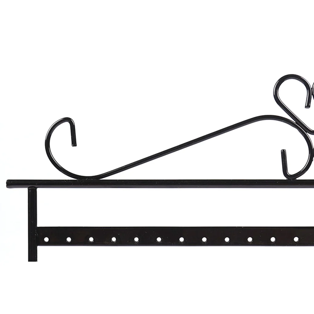 

Держатель для сережек, черная подставка для ювелирных изделий, медный органайзер для хранения серег, ожерелий, кольца, портативная пыль