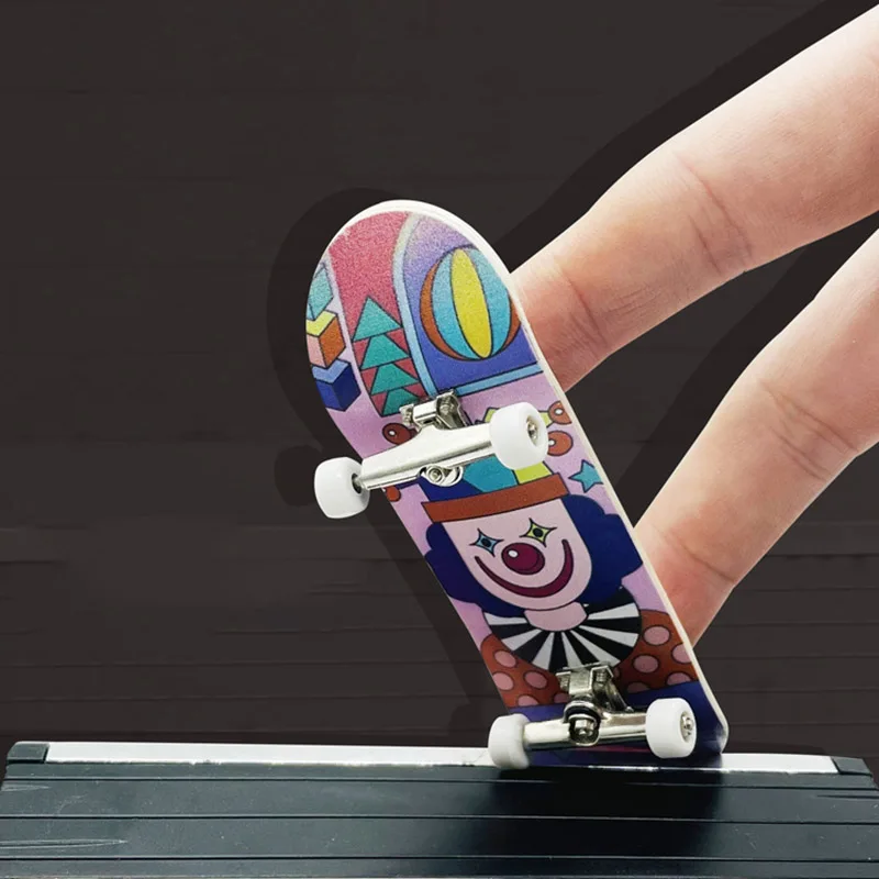 Skate Dedo profissional com rodas de rolamento, Mini Double Warping Board para meninos, Desktop criativo, Maple Wood Toys