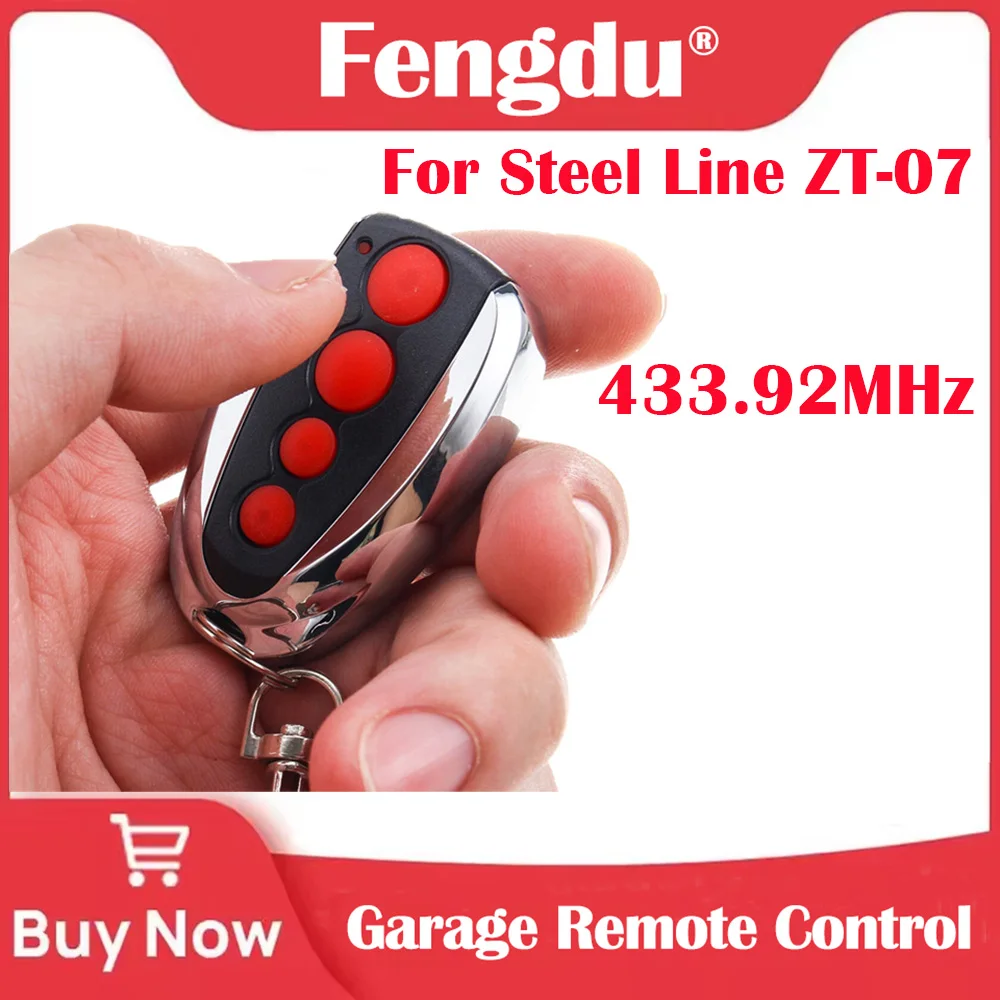 

For ZT-07 SD800 433.92MHz Rolling Code 4 Buttons Wireless Key Garage Door Replacement Remote Control