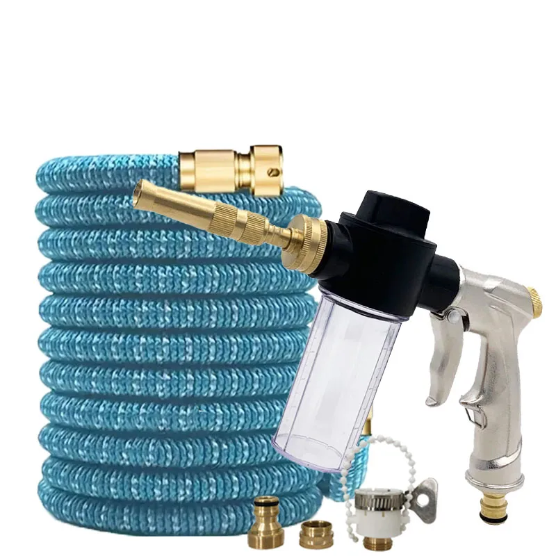 

Телескопический шланг для полива сада, пистолет для мойки автомобилей из пенопласта высокого давления, многофункциональные инструменты для очистки орошения сада
