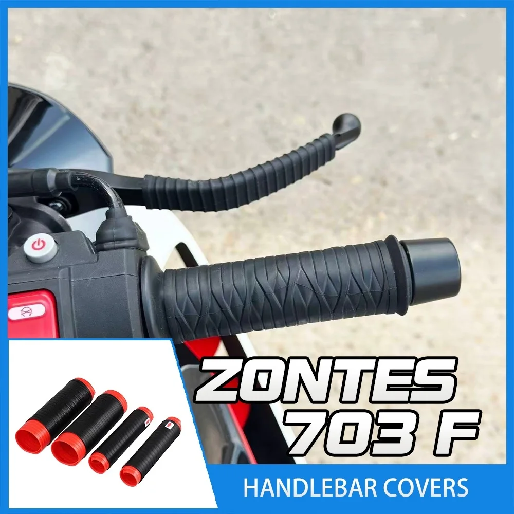 FOR Zontes 703 Series Top Grade Thickened Silicone Handlebar Sleeve Brake Lever Protector Covers Waterproof Anti-Aging