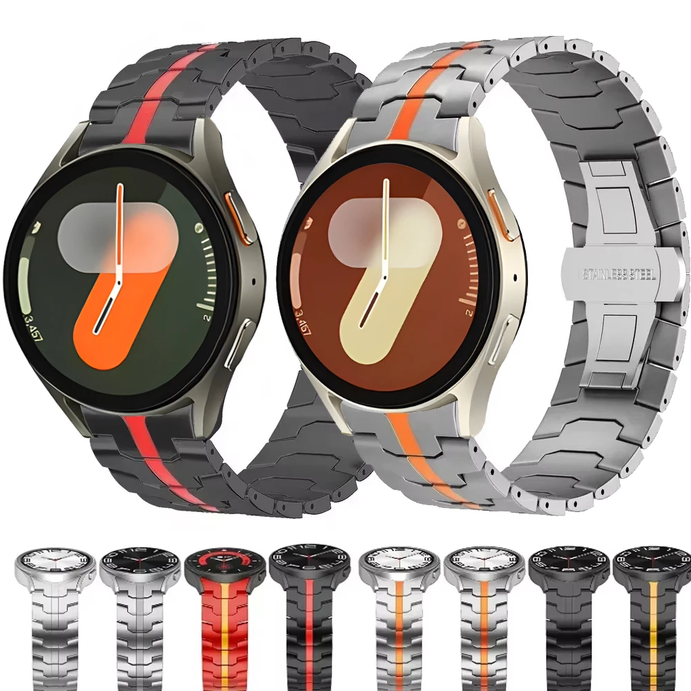 Metal Strap for Samsung Galaxy Watch 4/5/6/7 44mm 40mm 5 Pro Bracelet Band Stainless Steel Watch 4/6 Classic 46mm 47mm Correa