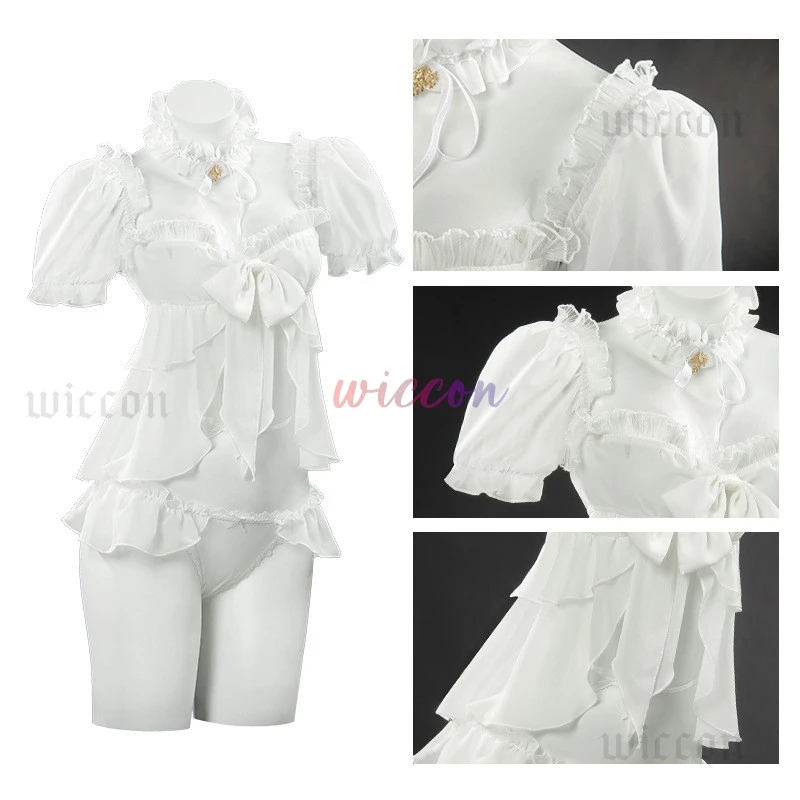 NIKKE Dorothy Bikini Cosplay Kostum Celana Pendek Wig Halloween Karnaval Setelan untuk Wanita