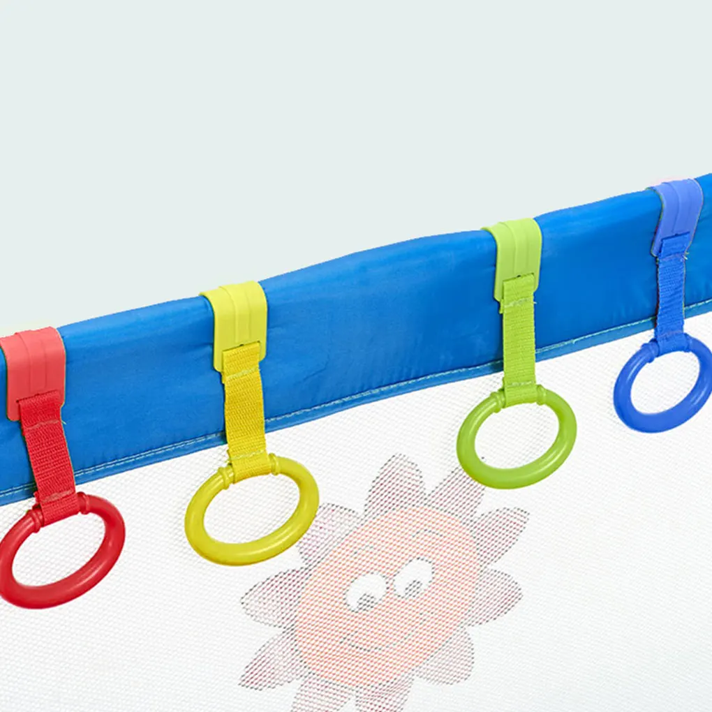 4pcs set Wide Application Baby Crib Pull Rings Made With Plastic And Braided Belt Sturdy And Durable AssortedColor