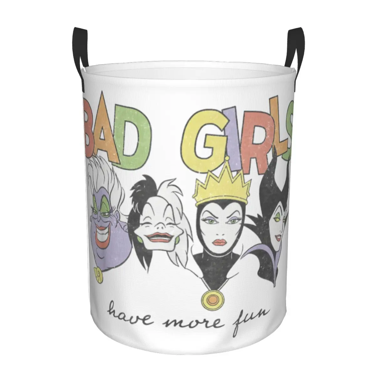 

Custom Villains Bad Girls Have More Fun Laundry Basket Foldable Large Capacity Clothing Storage Bin Baby Hamper