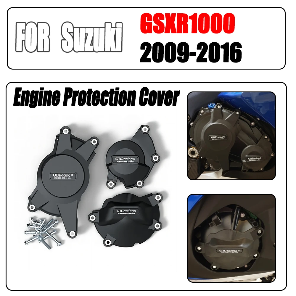 

For Suzuki GSXR1000 Motorcycles Engine Cover Protector Set Case for GB Racing Case for SUZUKI GSXR1000 GSXR 1000 2009-2016 K9