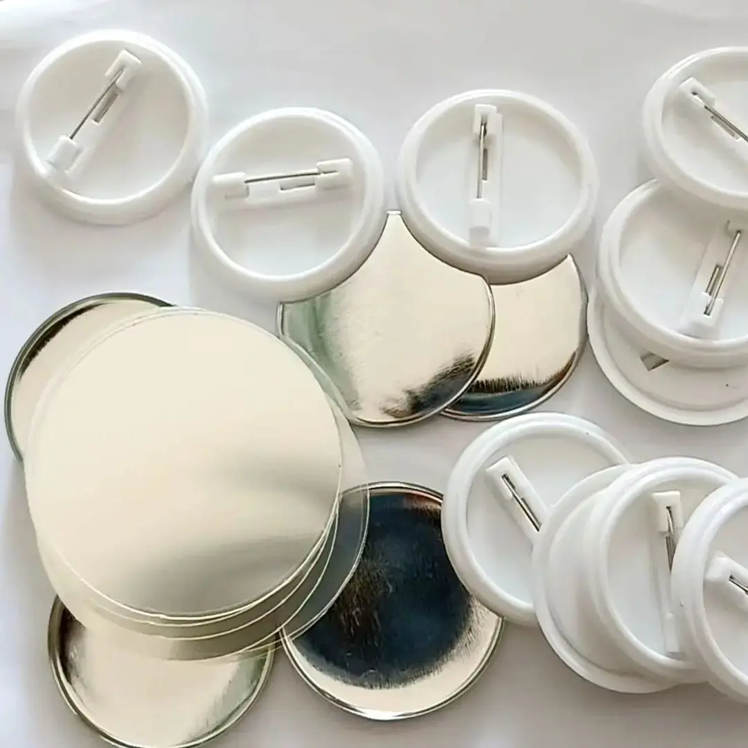 100 unidades de material para insignias de botón de seguridad de 25mm, 32mm, 37mm, 44mm, 58mm, 75mm, materia prima para insignias de botón DIY, 100 unidades