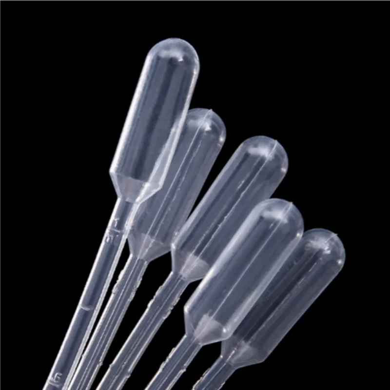 Wegwerp Plastic Druppelaar/Plastic Pipet 1, 2, 3, 5, 10 Ml Schaal Gepasteuriseerd Dropper Verdikte Plastic Zuigleiding 100Pcs