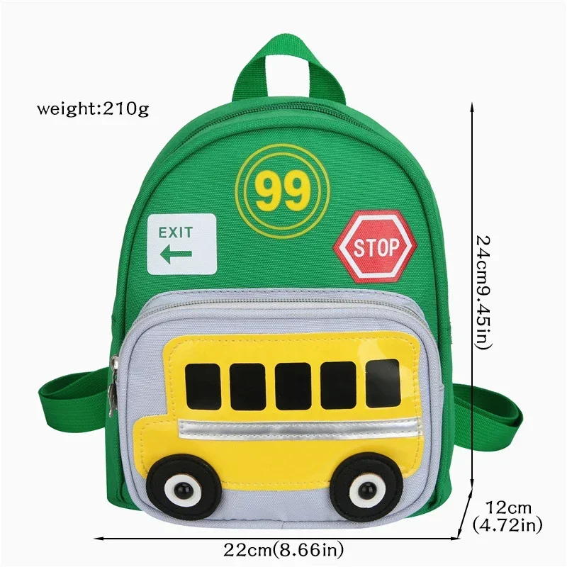 Girls Boys Cute Canvas Toddler Schoolbag Back To School Cartoon Car Children Backpack Kindergarten Kids School Bags