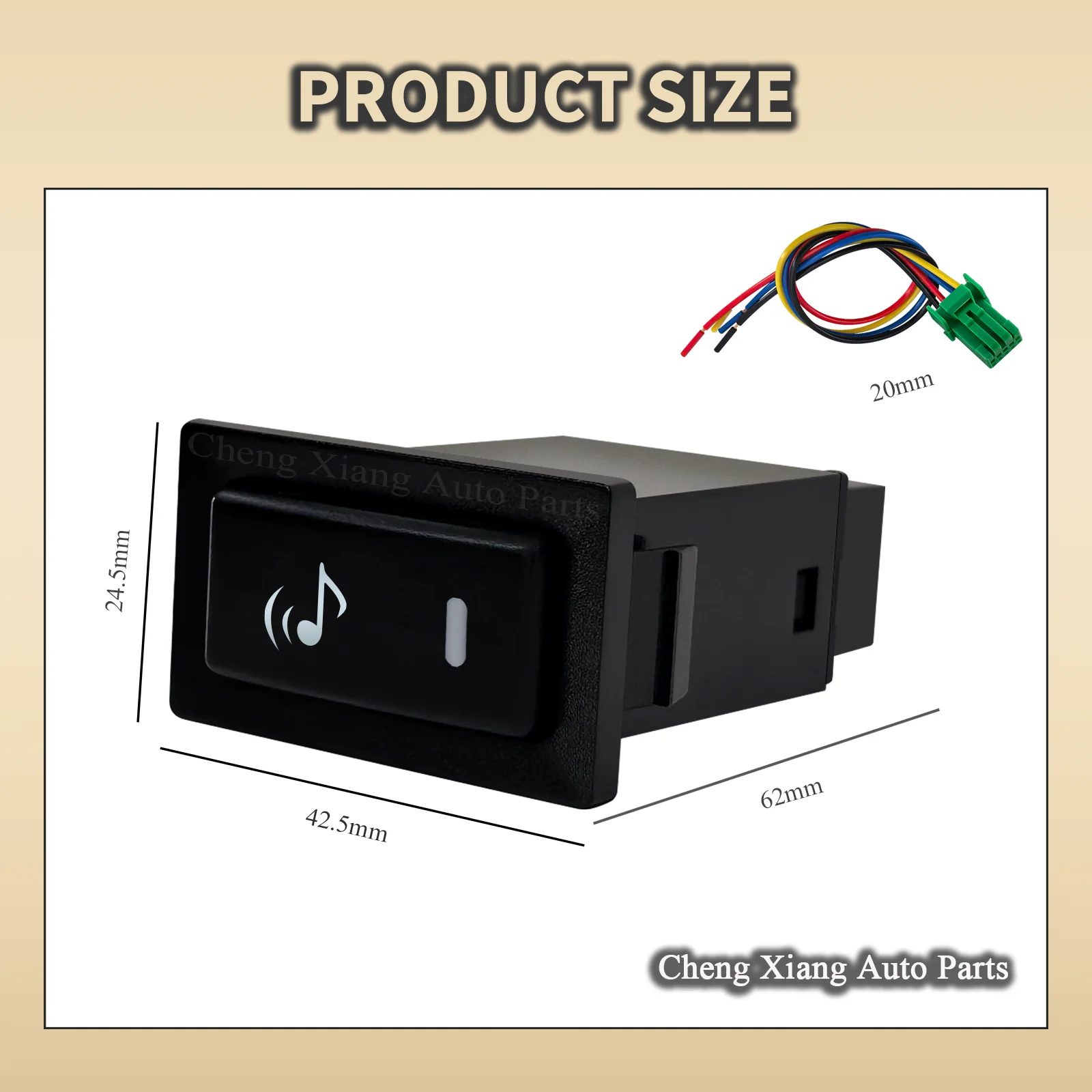 12V Green LED Car Push Switch | Off Road Auxiliary Light Switch For Toyota LandCruiser 60 75 80 78 79 Hilux Pre 2005 Prado 90 95