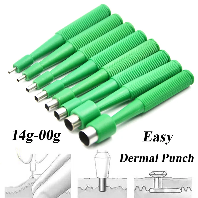 Disposable Biopsy Dermal Punch For Skin Dermal Anchor Holding Tube Tool Pliers Surgical Steel Professional Piercing Equipment