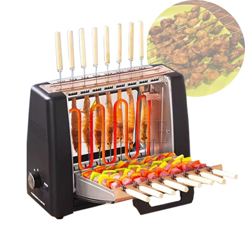 Barbecue Grill Electric Oven Toaster Household Smoke-free Non Stick Rotary Electric Baking Pan Grill Skewers BBQ Machine