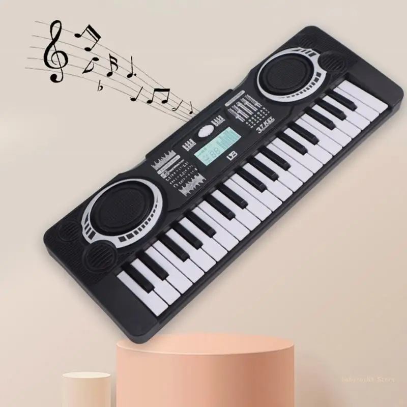 Y4UD Bàn Phím Điện Tử Đàn Piano Đồ Chơi Nhạc Cụ Dành Cho Trẻ Mầm Non Âm Nhạc Đồ Chơi Đàn Piano Trẻ Vui Vẻ Quà Tặng Sinh Nhật