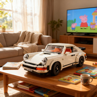 2025 1458PCS Retro Car Building Blocks Set - 2in1 Classic Race Car Model Kit for Adults, Teens, Kids - Creative Christmas Gift