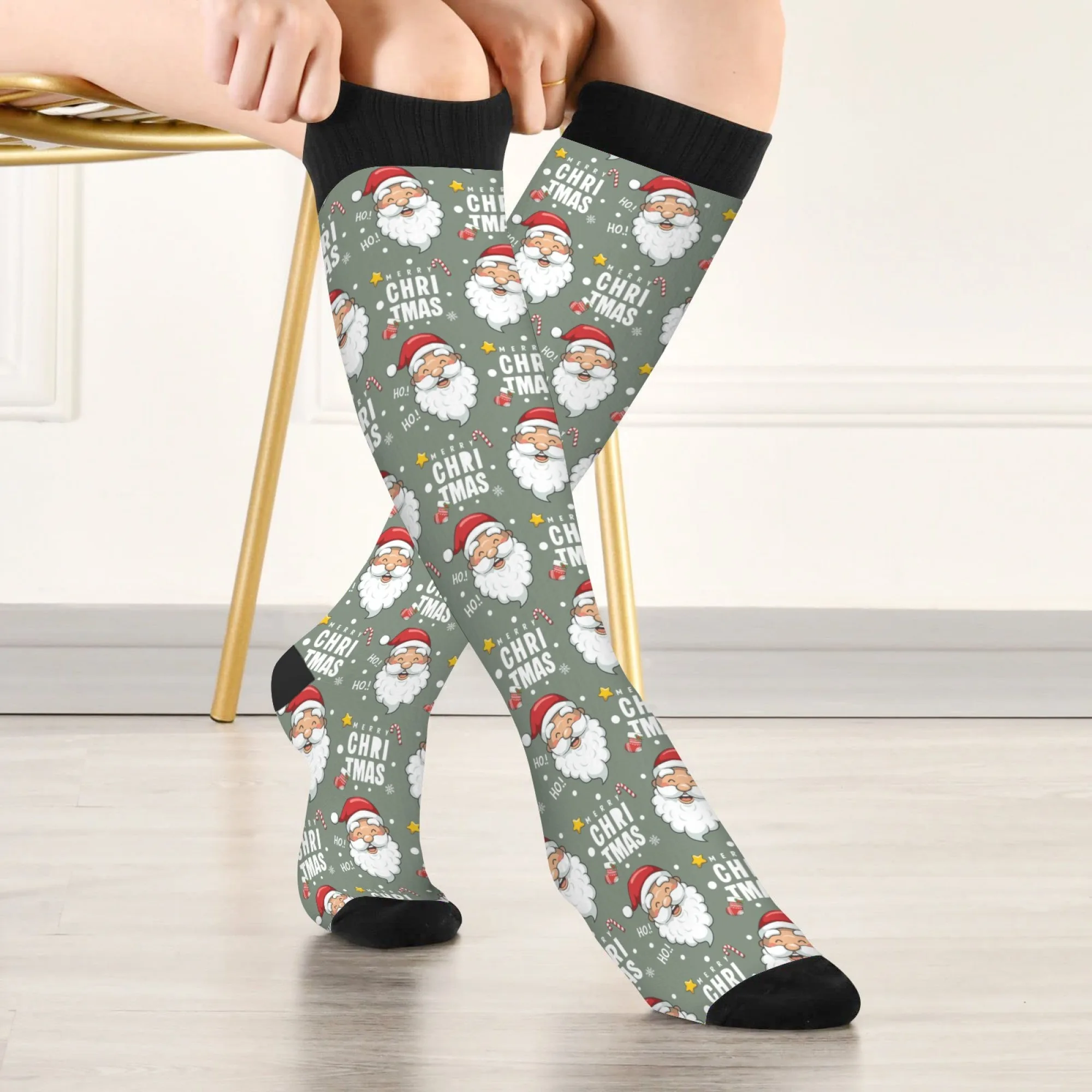 

Merry Christmas Santa Claus Cartoon Socks Harajuku Style Unisex Fashion Cute Women's Stockings Novelty Funny Socks Holiday Gift