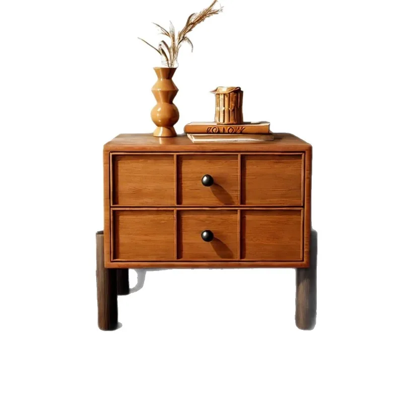 

Nordic all solid wood bedside table, modern simple small cabinet, bedroom ash wood bedside storage cabinet, second chest cabinet