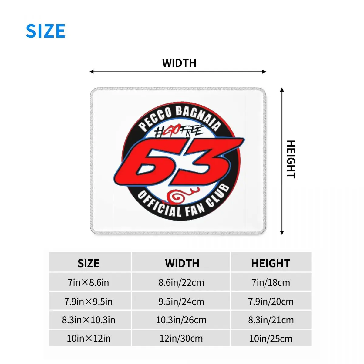 Pecco Bagnaia 63 لوحة ماوس لوحة مفاتيح الكمبيوتر ماوس حصيرة ألعاب الكمبيوتر المحمول حصيرة مكتبية ملحقات المكتب مفارش الطاولة