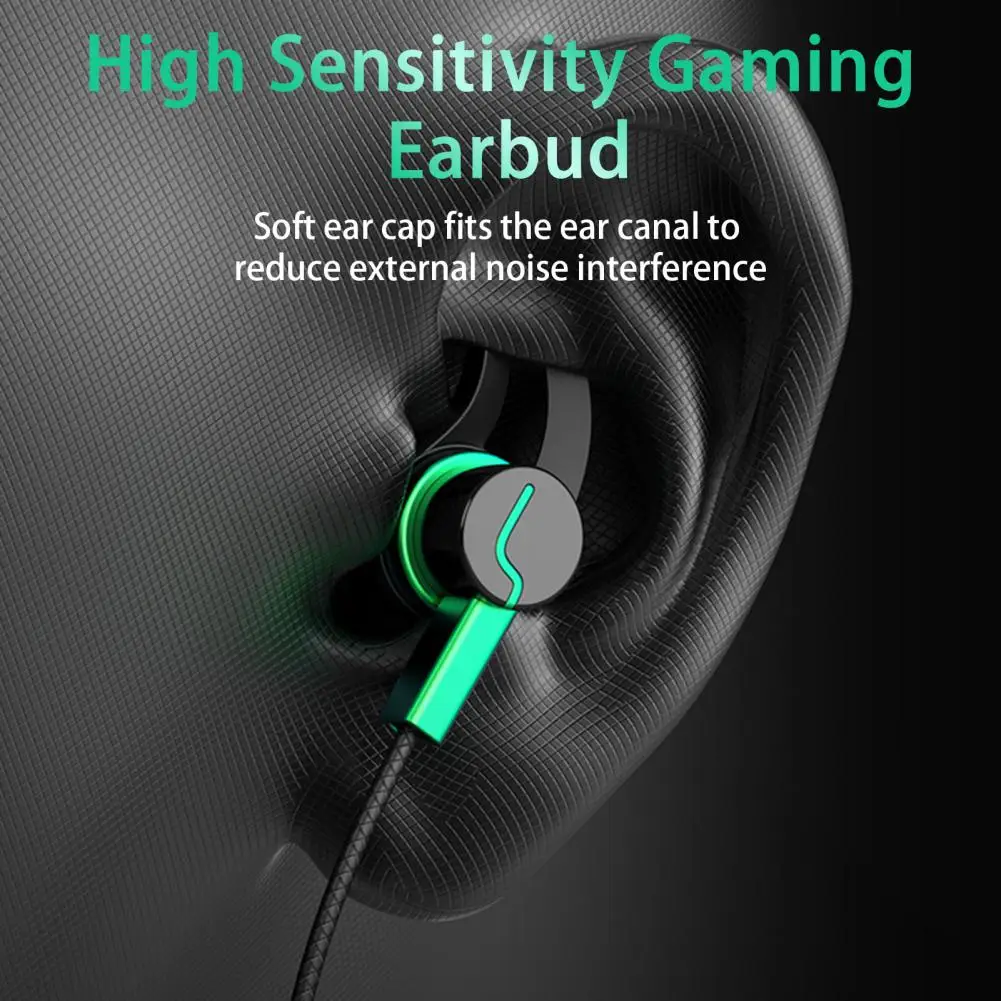 Wired Headphone with Microphone Noise Reduction Theater Game Sound HD-compatible Call No-Delay In-ear Wired Earphone Phone