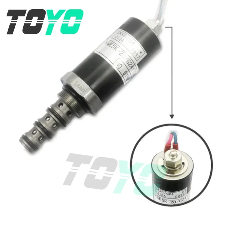 TOYOOEM ENTREGA RÁPIDA SK120/200-2 YN35V00005F2 KWE5K-20/G24 Y12A Válvula Solenoide