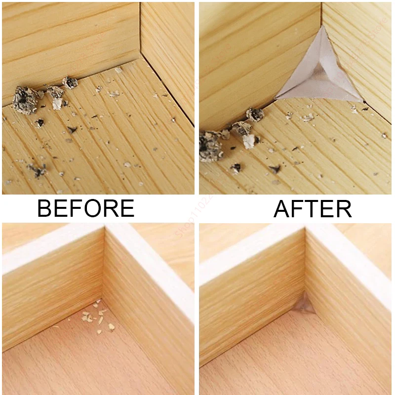 50pcs PVC Transparent Corner Dustproof Plug triangle anti-dust angle Furniture Protector Protective Edge Cabinet Drawer Bracket