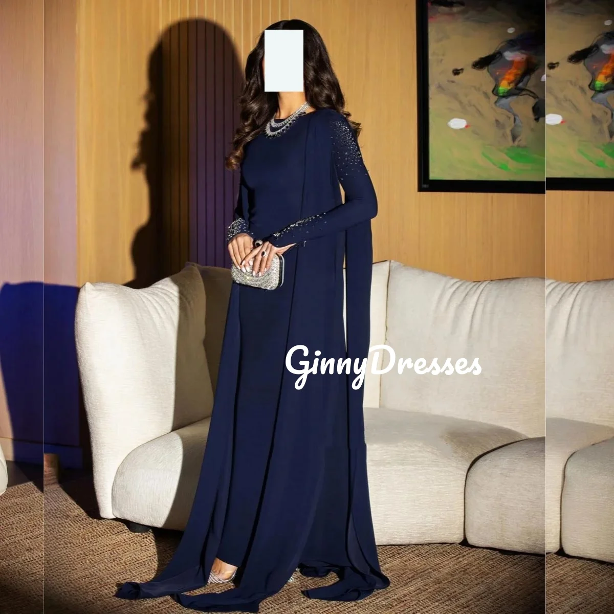 فساتين للمناسبات الخاصة Customized Scoop Neckline Dresses For Prom Floor-Length Beadings Zipper Up Formal Occasion Dresses