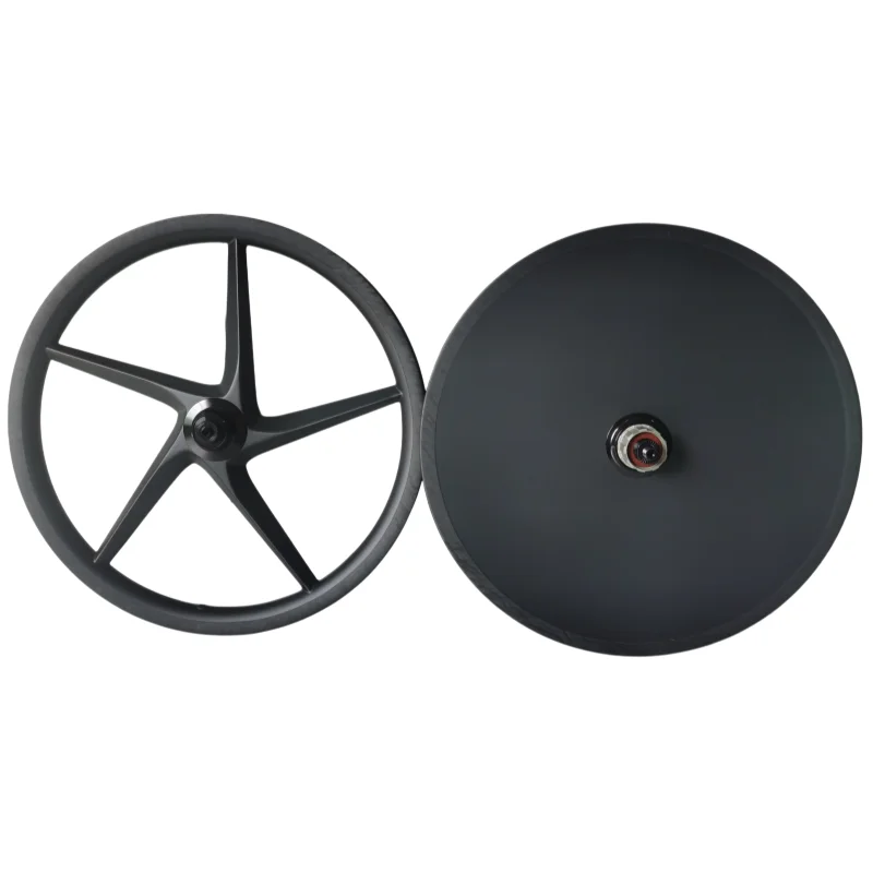 

QORA Carbon 16" 349 Wheelset Disc Brake Clincher Five Spoke Folding Bike Wheels 16 Inch 5-Spoke/Disc Wheel Wheelset 100/142