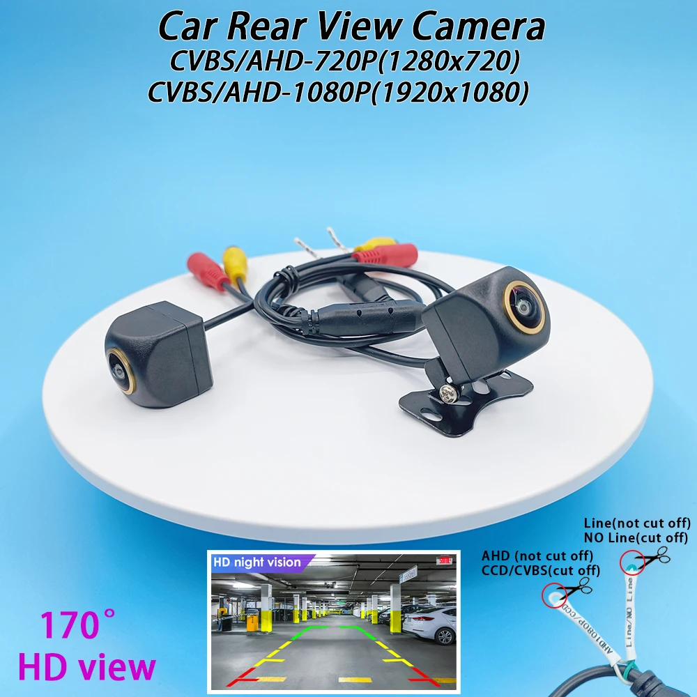 

Car rearview camera CVBS/AHD-720P(1280x720) CVBS/AHD-1080P(1920x1080) 25fps 12V Golden Fish Eyes Reversing Parking assistant