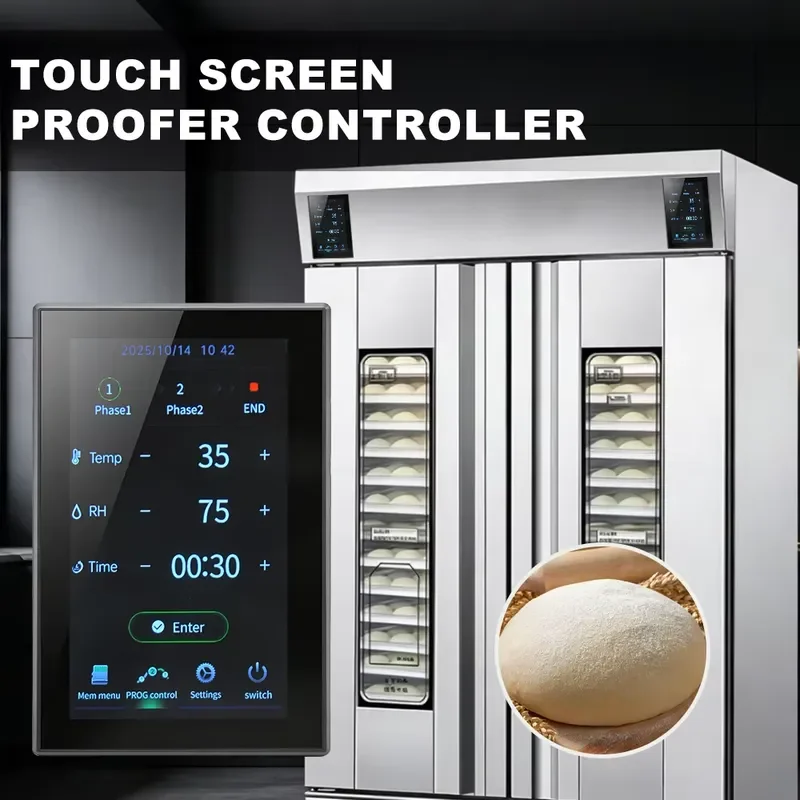 IP68 waterproof ± 1 grade ℃ fermentation cabinet control panel PET plastic LCD screen, digital touch screen