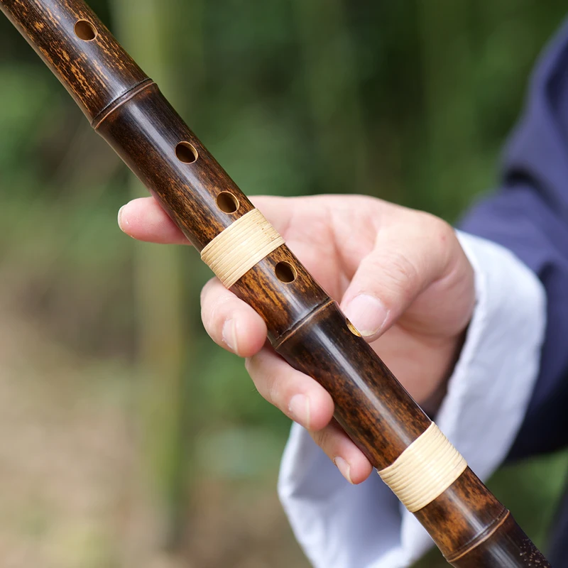 YPXD DongXiao الناي الأرجواني الخيزران الصينية التقليدية الناي آلة موسيقية احترافية الخيزران 8 ثقوب مفتاح G F E D