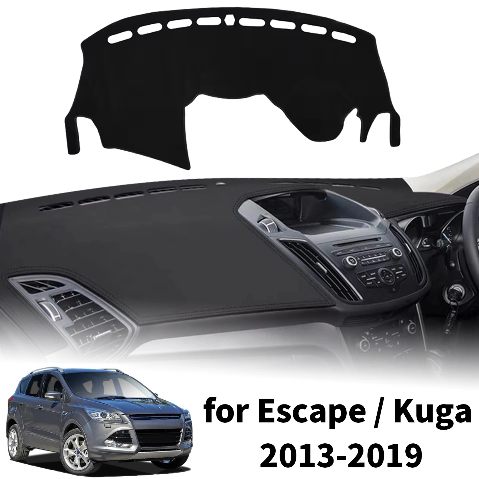 

for Ford Kuga 2 MK2 Escape 2013-2019 Custom Fit Dashboard Cover Sunshade Dash Mat Anti‑Slip Dashmat Protector Pad Accessories