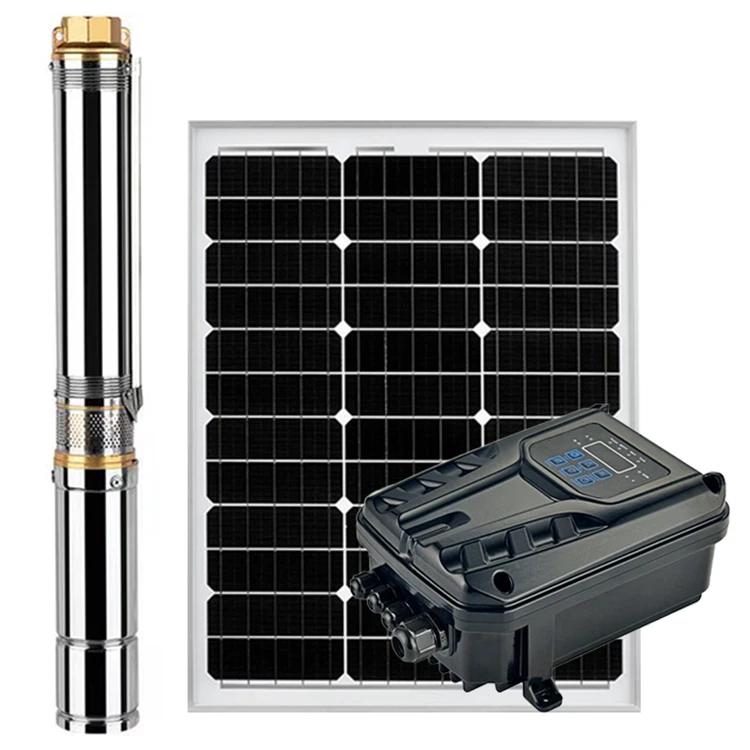 Deep well borehole pump stainless steel strainer brushless electric DC  water solar borehole pumps