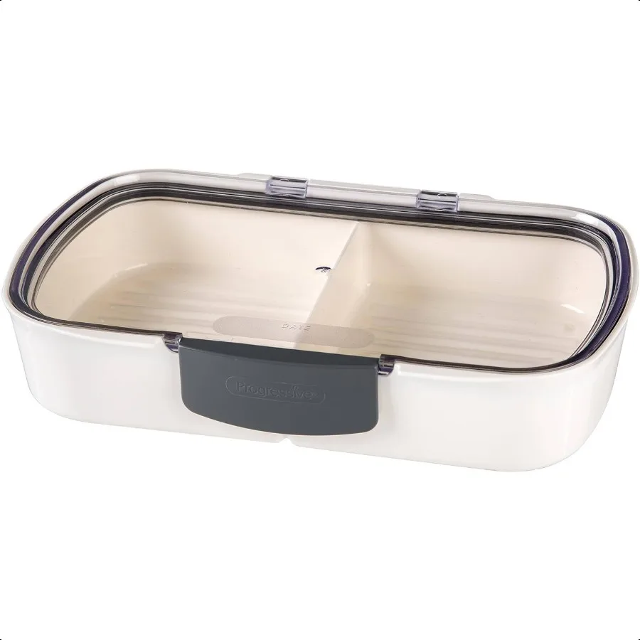 Recipiente de armazenamento de alimentos ProKeeper Split Deli com vedação de silicone AirTight e tampa compatível com apagamento a seco 11.75